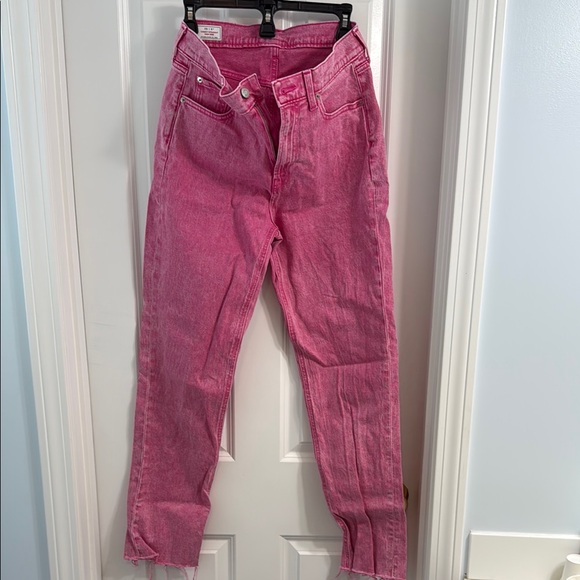 GAP - CHEEKY STRAIGHT HIGH RISE - Women's Jeans - Size 29 / 8 Tall - Pink! - Picture 2 of 14